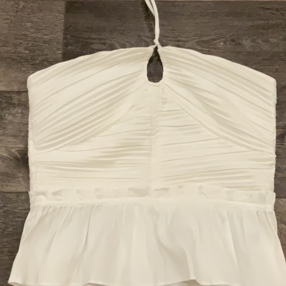 White House Black Market White Poplin Keyhole Bustier - Picture 2 of 6